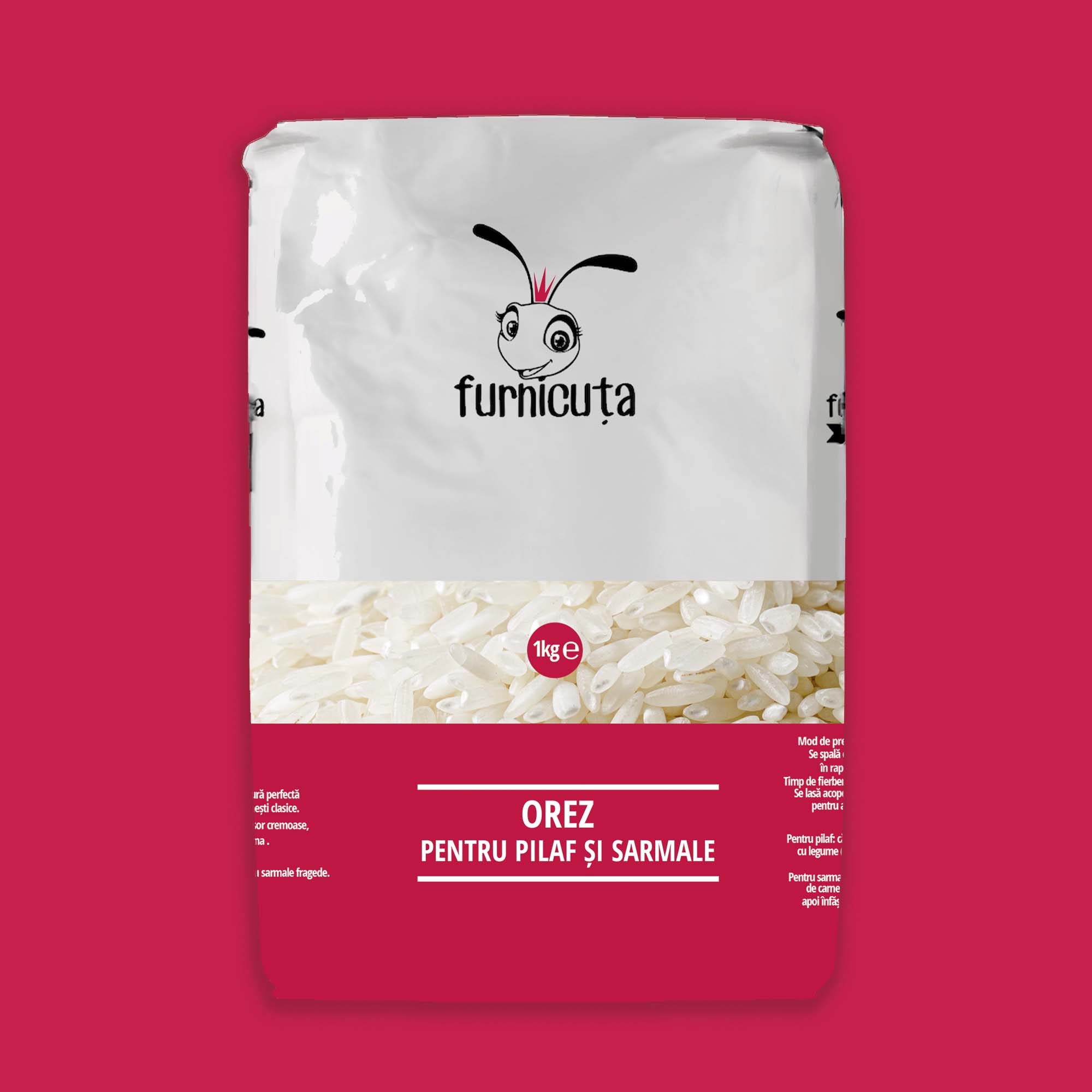 Orez bob mediu pentru pilaf și sarmale, 1 kg