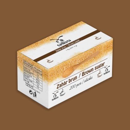 Zahăr brun stick, 200 buc